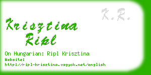 krisztina ripl business card